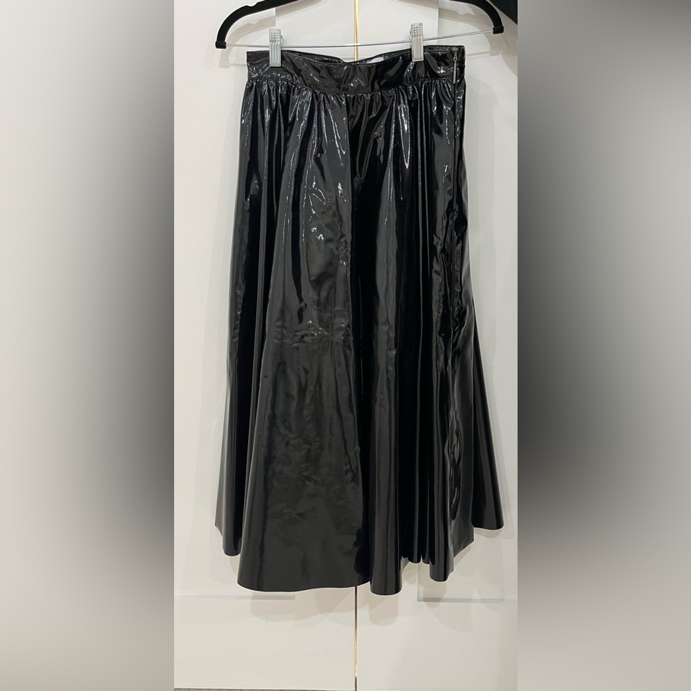 MSGM Patent Midi Skirt